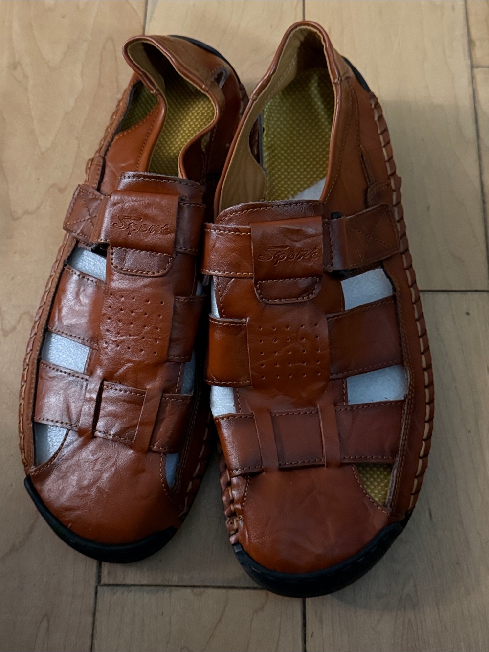 Men's Brown Sport Leather Fisherman Sandal